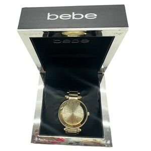 WOMEN'S BEBE  GOLD LINK WATCH‎ GOLD